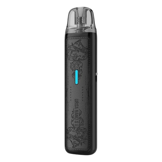 Lost Vape Ursa Nano S2 Pod Mod siyah, kabartmalı tasarımlı elektronik sigara.